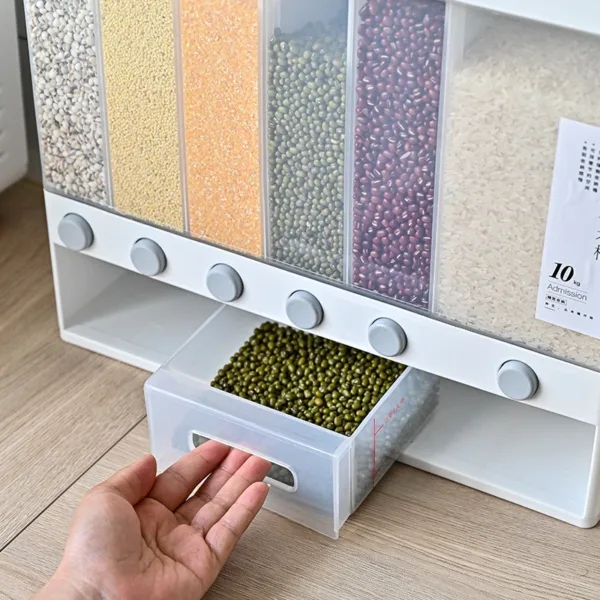 Wall Mounted Cereal Dispenser Plastic Food Storage Box