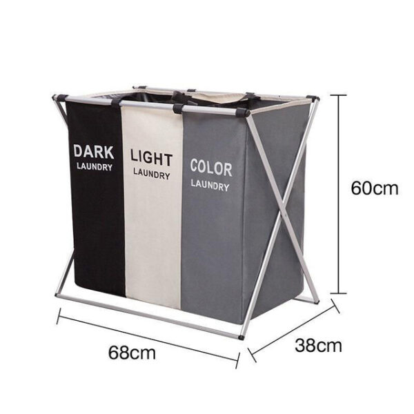 Foldable Dirty Clothes Environmental Friendly Sorting Laundry Storage with Stainless Steel Holder Large Kids Baby Laundry.jpg 640x640