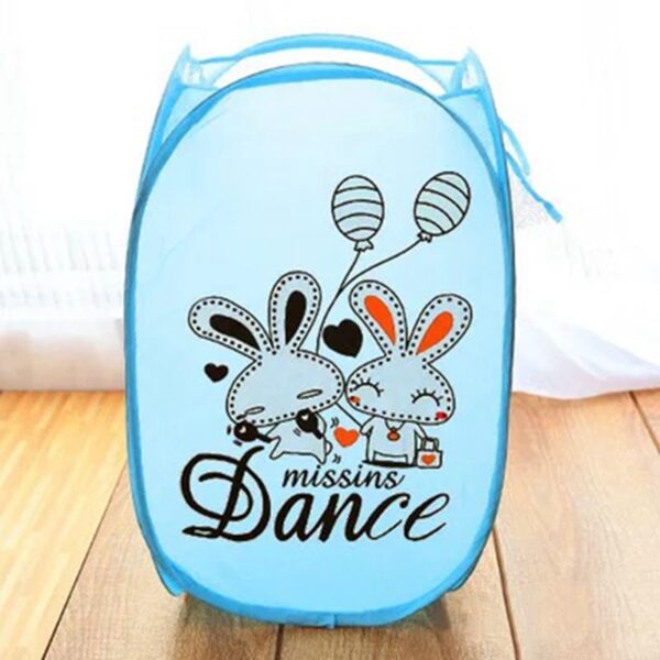 Folding Laundry Storage Basket Hamper Cartoon Pop Up Open Dirty Clothes Laundry Basket Kids Toys Sundries 6