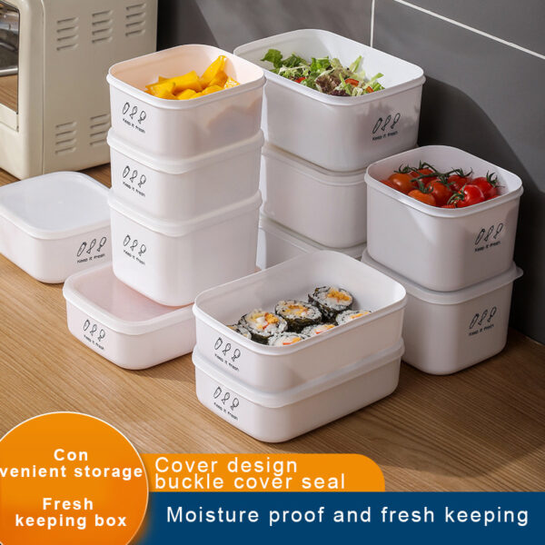 Refrigerator Storage Box Fresh Keeping Box Food Grade Coarse Grains Brown Rice Sub Packing Box Microwave 3