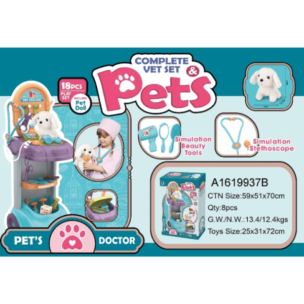 18 Pcs Vet Play Set