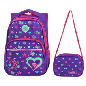 Waddell Bag Purple Heart Primary School Bag – Waddell Bag Girls School Backpack