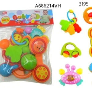 6 pieces Music and Sound Rattle Set