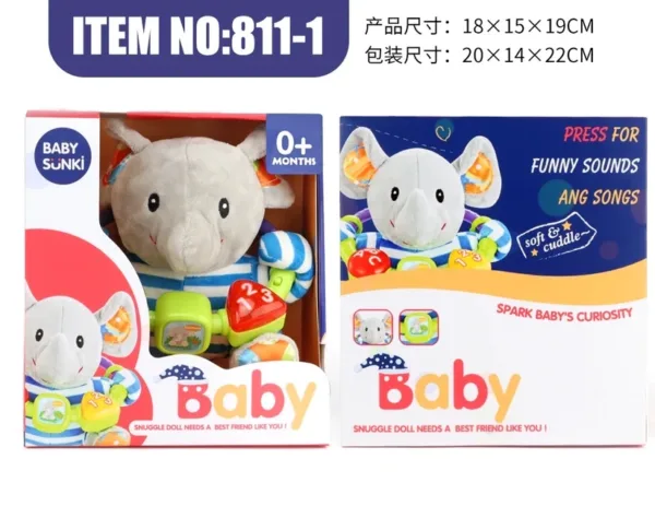 Funny Sounds and Songs Elephant Toy with numbers and Shapes Toy