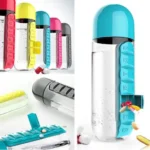 Portable Plastic Medicine Bottle 2-in-1