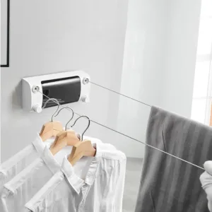 Retractable Wall Clothesline Invisible Double-line Stainless Steel Wire Rope