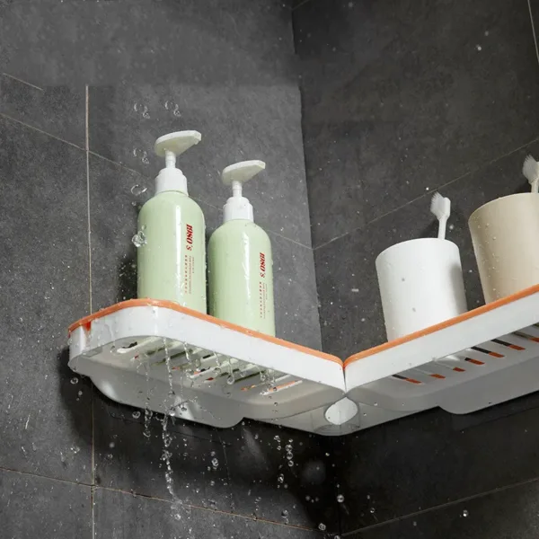 Wall Mounted Corner Bathroom Organizer Shelf