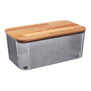 WELLINI® Dove Bread Bin with Wood Top W1STR