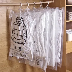 Hanging Vacuum Foldable Transparent Bags for Clothes