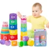 Stacking Cat and Numbers colorful Rings