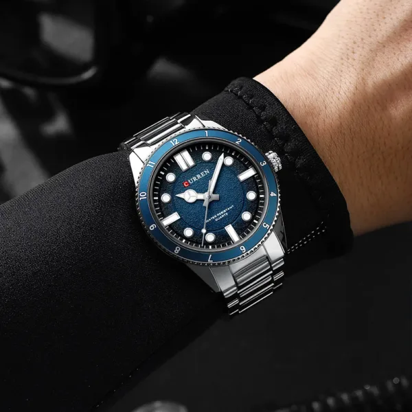 CURREN Waterproof Luminous Stainless Steel Watch