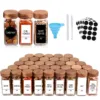 12 PCS Glass Spice Jars With Wood Cover