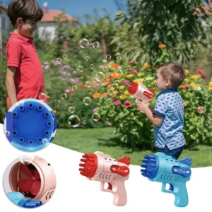 Bubble Gun Electric Soap Rocket Bubbles Machine Kids