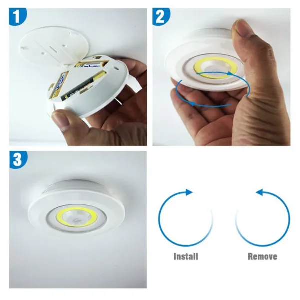 Remote-Controlled Dimmable LED Night Light for Cabinets & Closets - Image 9