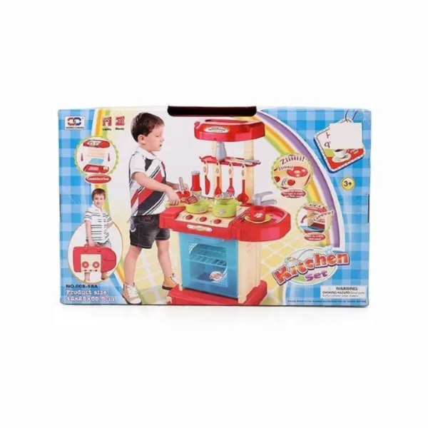 Kitchen Play with Stove and Accessories Multiple Utensils, Kitchen Turns to Bag and Accessories - Image 3