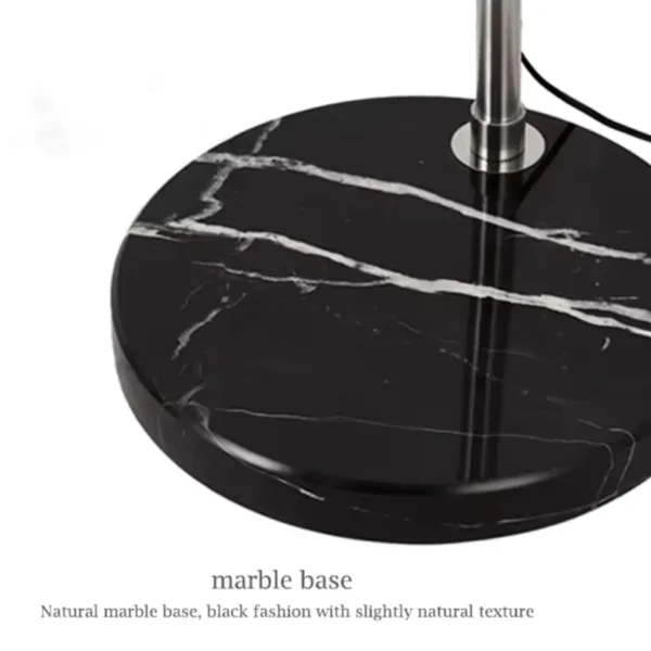 Modern Arc Floor Lamp With Marble Base - Image 5