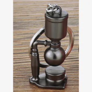 3D Creative Coffee Pitcher Keychain - Mini Moka Pitcher Handle Metal Keyring, Cute Coffee Accessories