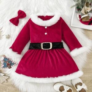 Christmas Baby Dress with Bow