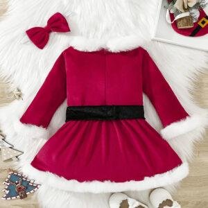 Christmas Baby Dress with Bow