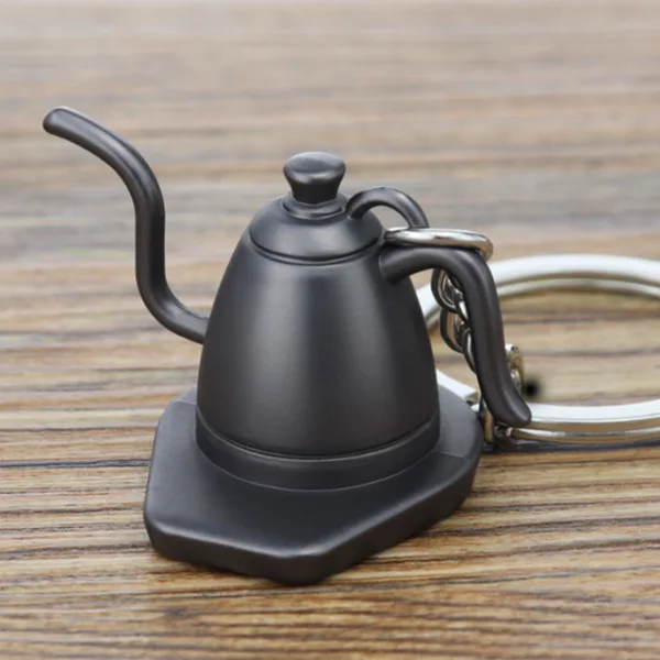 Coffee 3D Metal Keychain - Coffee Kettle Style Keychain for Coffee Lovers