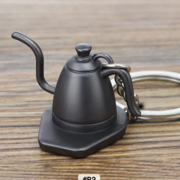 Coffee 3D Metal Keychain - Coffee Kettle Style Keychain for Coffee Lovers