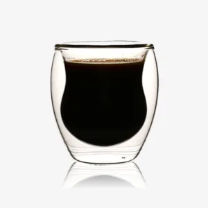 80ml Colored Mini Double Wall Espresso Coffee Cups – Modern Antique Glass Mugs Set for Custom Drinks