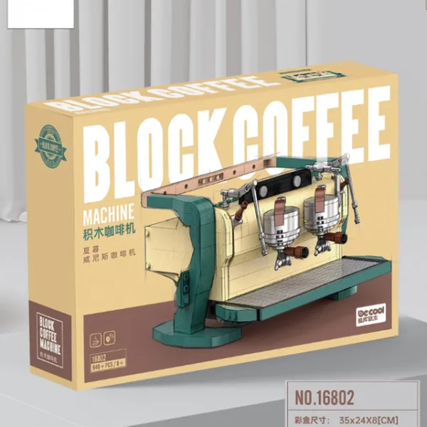 Creative Vintage Coffee Machine Bean Grinder Building Blocks - Retro Coffee Maker MOC Toy for Kids & Gifts