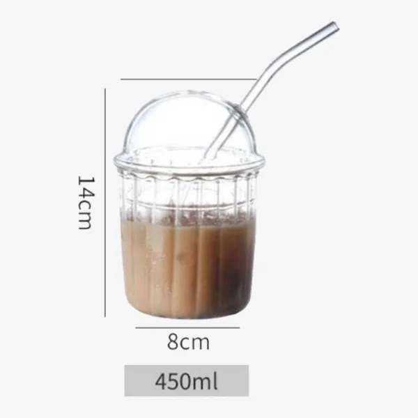 Direct Selling Fashion Color Dome Lids Drinking Water Glass Bottle - Coffee, Milk, Juice Cups for Events & Parties