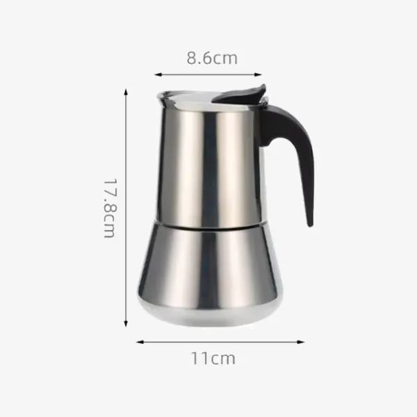 Stainless Steel Stovetop Espresso Maker - Classic Moka Pot for Camping & Outdoor Brewing