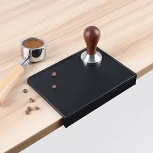 Food-Grade Silicone Anti-Slip Espresso Coffee Tamper Mat - Corner Tamping Pad for Kitchen, Bar & Coffee Shop