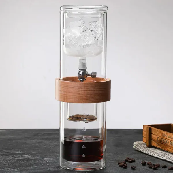 Glass Cold Brew Iced Coffee Dripper – Premium Coffee Maker for Smooth Iced Coffee Brewing