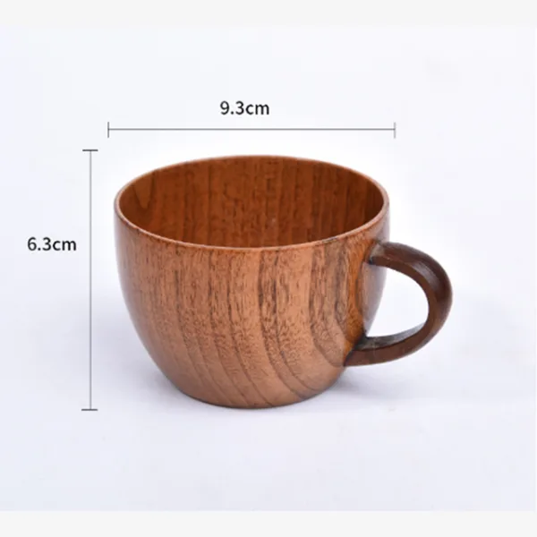 High-Quality Eco-Friendly Wooden Tea & Coffee Cup – Natural Acacia Wood Mugs with Handles from Vietnam