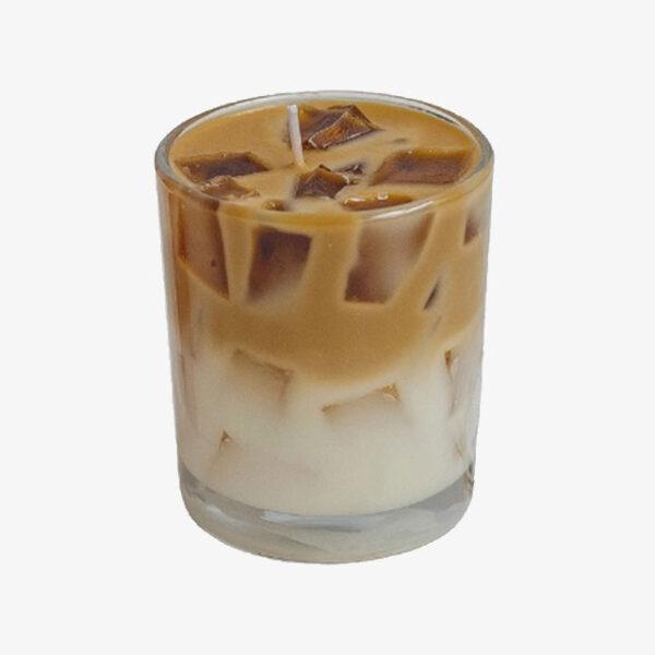 Home Decoration Iced Latte Coffee Cup Scented Candle – Smokeless Soy Wax with Original Aroma