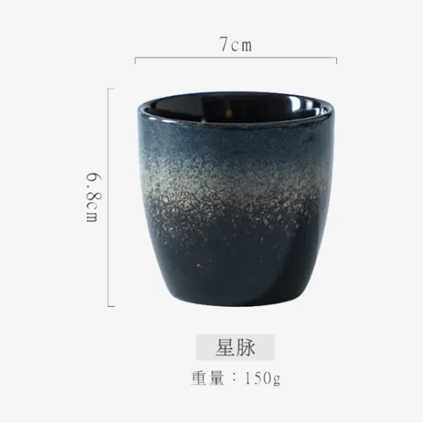 No Handle Arabic Vintage Pottery Glaze Ceramic Coffee & Tea Cups – Retro Japanese Drinking Cups for Restaurant