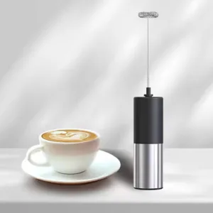 SP-HMF05 Mini Drink Foam Maker – 5W Rechargeable Stainless Steel Electric Adjustable Coffee & Milk Frother with SpringBack