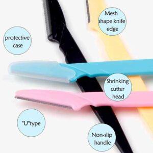 10Pcs Eyebrow Trimmer & Face Blade Shaver Set - Portable Eyebrow Epilation Hair Removal Tools for Women - Safe & Precise Makeup Grooming
