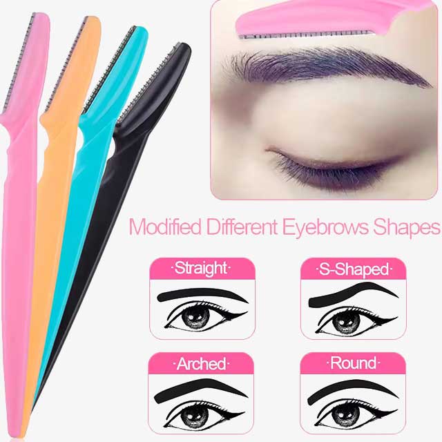 10Pcs Eyebrow Trimmer & Face Blade Shaver Set - Portable Eyebrow Epilation Hair Removal Tools for Women - Safe & Precise Makeup Grooming