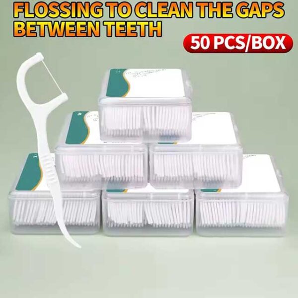 150pcs Dental Floss Toothpicks – Disposable Plastic Teeth Cleaners with Separate Box – Oral Care Essentials