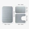 3-Piece Set Bath Mats Non-Slip Memory Foam Bathroom Rugs, Soft & Water Absorbent, Quick-Dry & Machine Washable for Home Floor