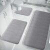 3-Piece Set Bath Mats Non-Slip Memory Foam Bathroom Rugs, Soft & Water Absorbent, Quick-Dry & Machine Washable for Home Floor