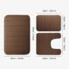 3-Piece Set Bath Mats Non-Slip Memory Foam Bathroom Rugs, Soft & Water Absorbent, Quick-Dry & Machine Washable for Home Floor