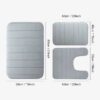 3-Piece Set Bath Mats Non-Slip Memory Foam Bathroom Rugs, Soft & Water Absorbent, Quick-Dry & Machine Washable for Home Floor