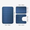 3-Piece Set Bath Mats Non-Slip Memory Foam Bathroom Rugs, Soft & Water Absorbent, Quick-Dry & Machine Washable for Home Floor
