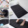 3-Piece Set Bath Mats Non-Slip Memory Foam Bathroom Rugs, Soft & Water Absorbent, Quick-Dry & Machine Washable for Home Floor