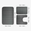 3-Piece Set Bath Mats Non-Slip Memory Foam Bathroom Rugs, Soft & Water Absorbent, Quick-Dry & Machine Washable for Home Floor