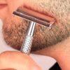 Double Edge Beard Hair Shaver Set – Men's Traditional Classic Razor, Stainless Steel Safety Beard Trimmer with Blades & Box for Precision Shaving