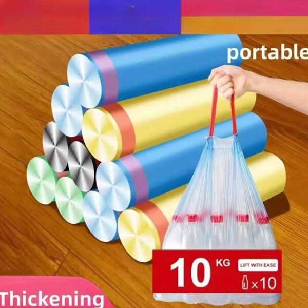 Drawstring Garbage Bag – Thickened Disposal Bag for Smart Trash Can, Kitchen & Toilet Garbage Storage Bag