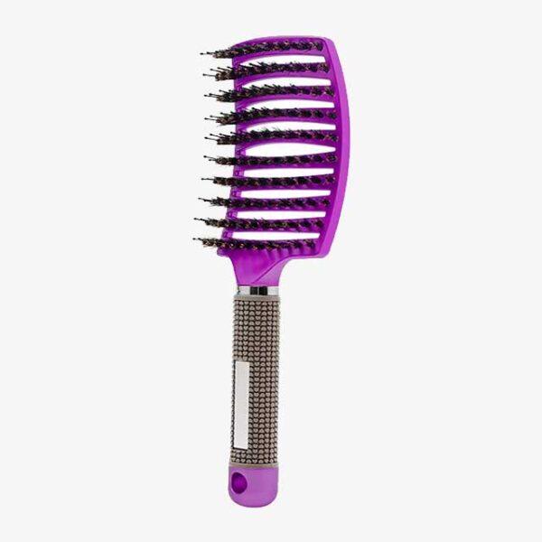 Hair Brush Detangling Comb – Bristle & Nylon Wet Brush for Curly Hair, Women’s Massage Comb, Salon Styling Tool