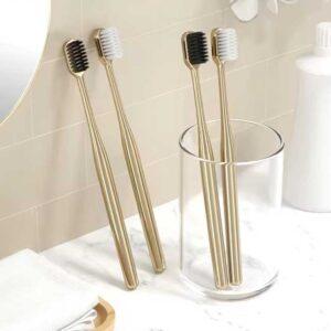 Luxury Soft Toothbrush for Men & Women – Gold & Silver Dental Brushes, Elegant Gentle Adult Toothbrushes, Perfect for Drop Shipping