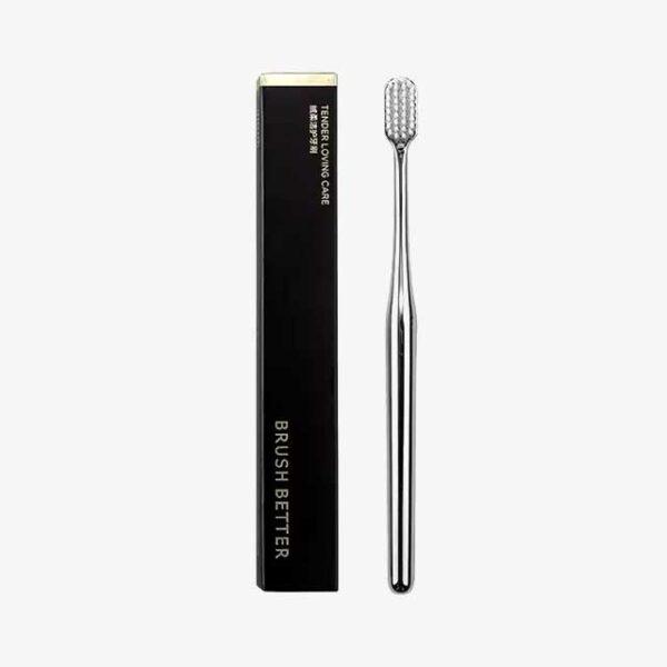 Luxury Soft Toothbrush for Men & Women – Gold & Silver Dental Brushes, Elegant Gentle Adult Toothbrushes, Perfect for Drop Shipping